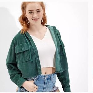 American Eagle Cropped Corduroy Jacket